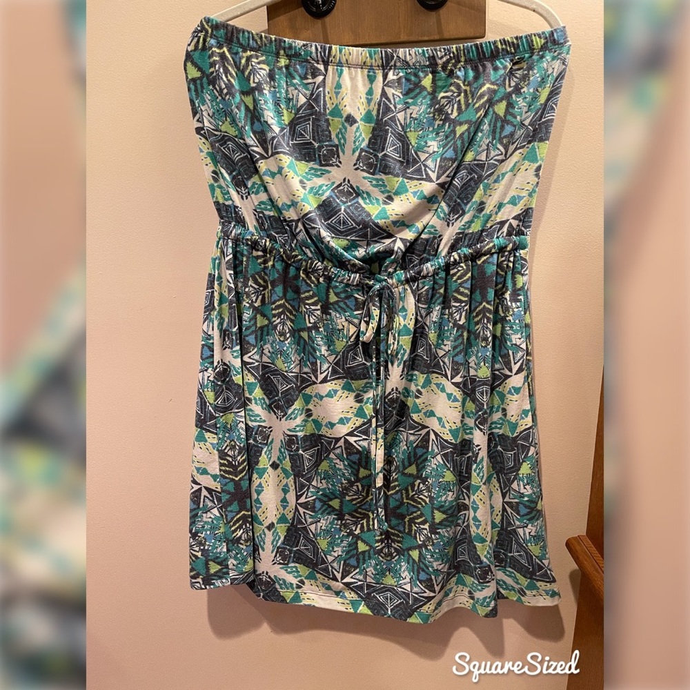 Strapless mini dress